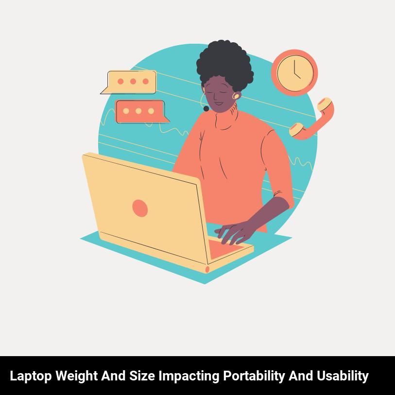 Laptop weight and size impacting portability and usability